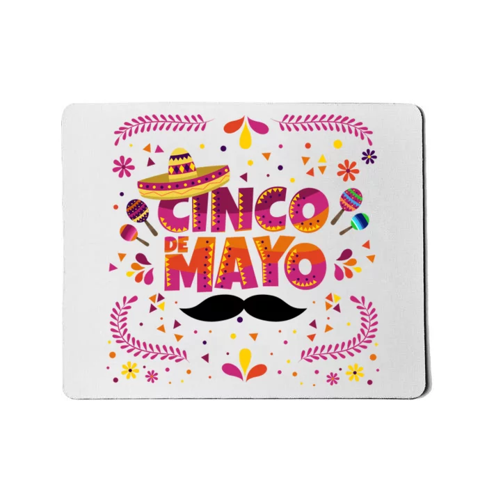 Cinco De Mayo Fiesta Mustache Mousepad