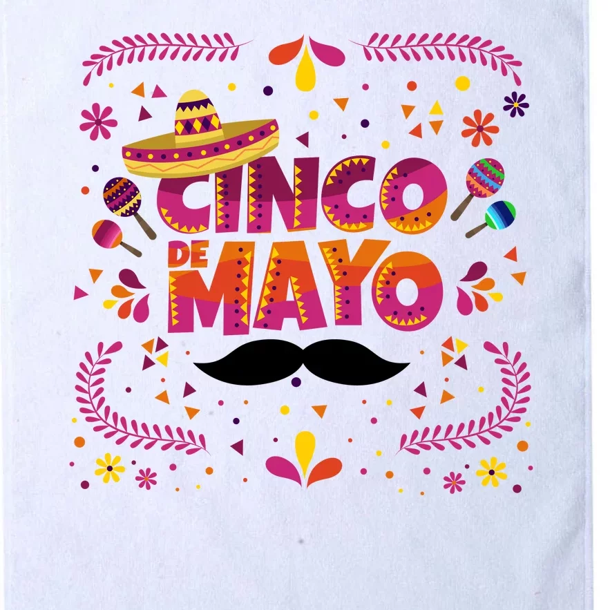 Cinco De Mayo Fiesta Mustache Platinum Collection Golf Towel