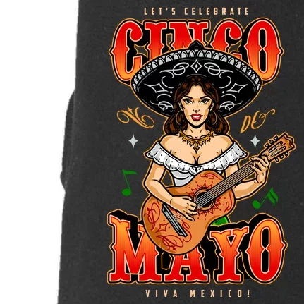 Cinco De Mayo Women Playing Banjo Doggie 3-End Fleece Hoodie