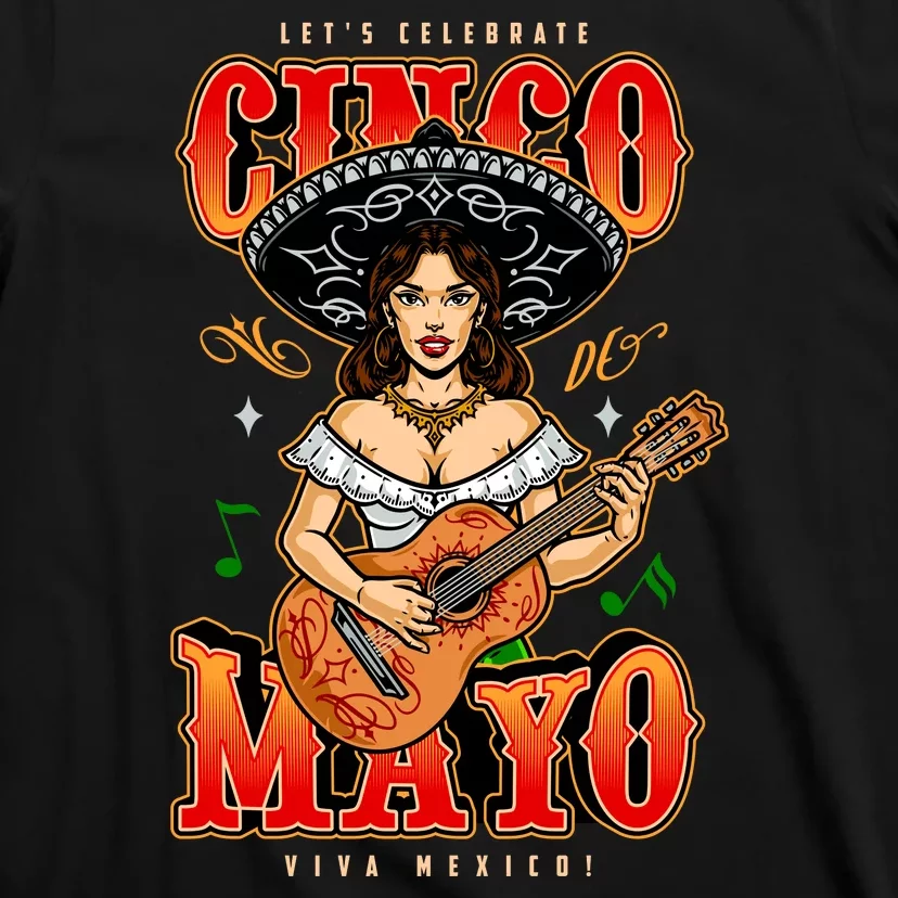 Cinco De Mayo Women Playing Banjo T-Shirt