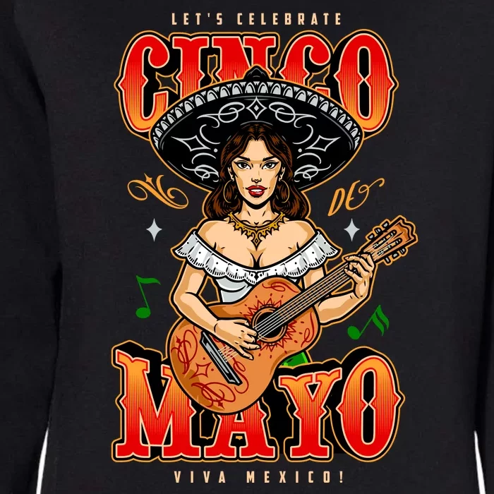 Cinco De Mayo Women Playing Banjo Womens California Wash Sweatshirt