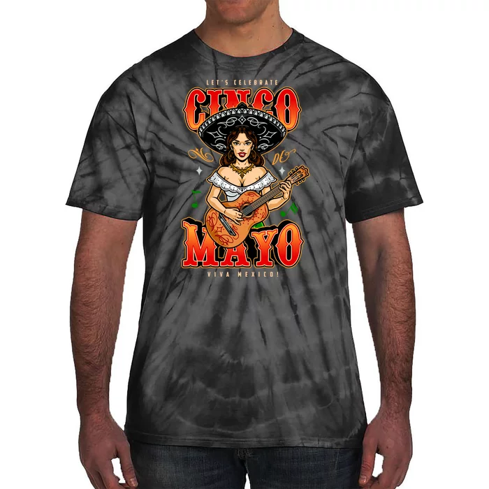 Cinco De Mayo Women Playing Banjo Tie-Dye T-Shirt