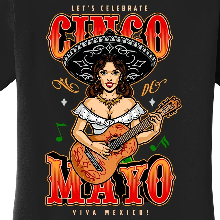 Cinco De Mayo Women Playing Banjo Women's T-Shirt