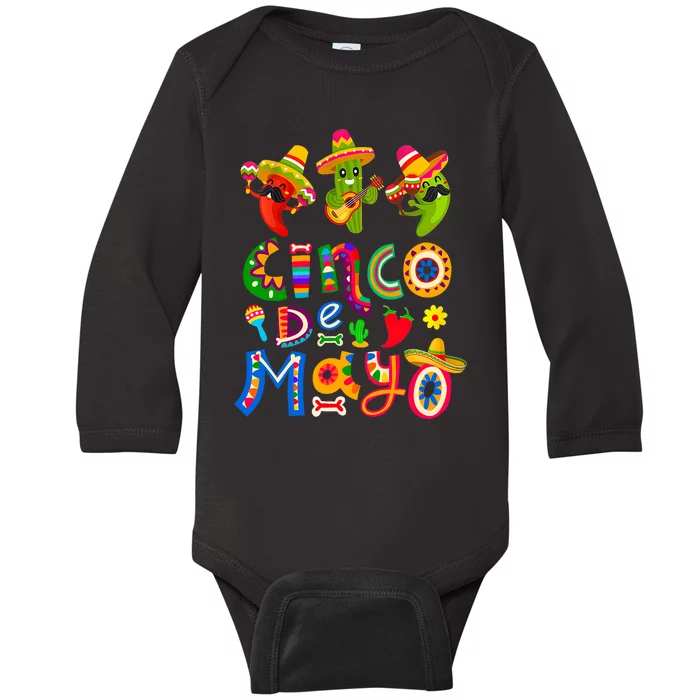 Cinco De Mayo Mexican Fiesta 5 De Mayo Women Baby Long Sleeve Bodysuit