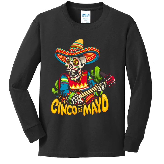 Cinco De Mayo Mexican Lets Fiesta 5 De Mayo Gift Design Kids Long Sleeve Shirt