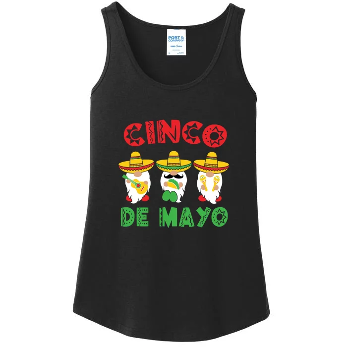 Cinco De Mayo Gnome Tacos Mexican Gift Cute Gnome Ladies Essential Tank