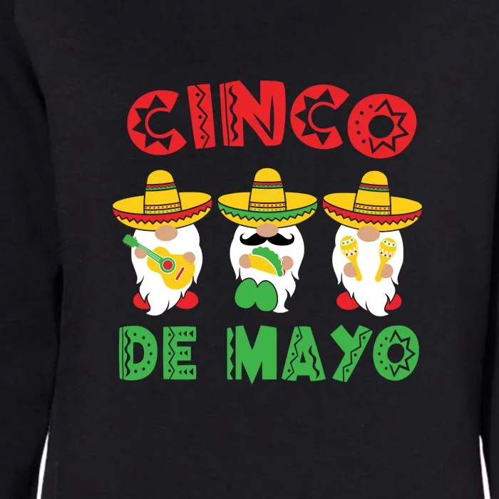 Cinco De Mayo Gnome Tacos Mexican Gift Cute Gnome Womens California Wash Sweatshirt