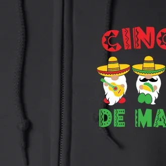 Cinco De Mayo Gnome Tacos Mexican Gift Cute Gnome Full Zip Hoodie