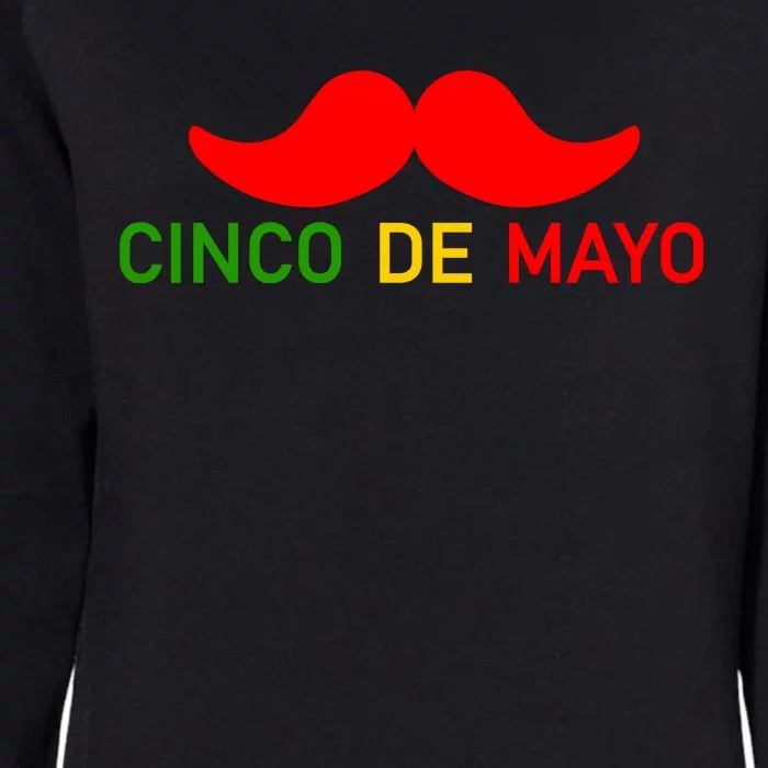 Cinco De Mayo Mustache Fiesta Womens California Wash Sweatshirt