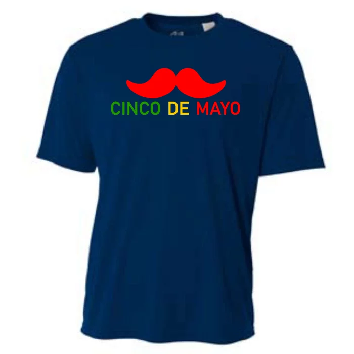 Cinco De Mayo Mustache Fiesta Cooling Performance Crew T-Shirt