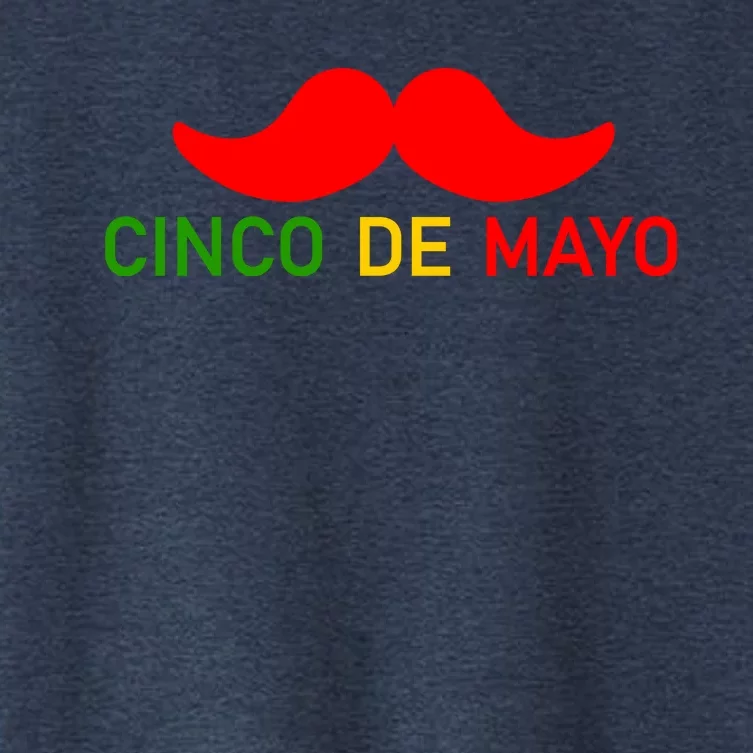 Cinco De Mayo Mustache Fiesta Women's Crop Top Tee