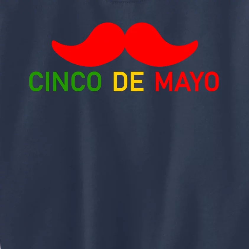 Cinco De Mayo Mustache Fiesta Kids Sweatshirt