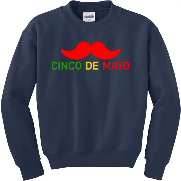 Cinco De Mayo Mustache Fiesta Kids Sweatshirt