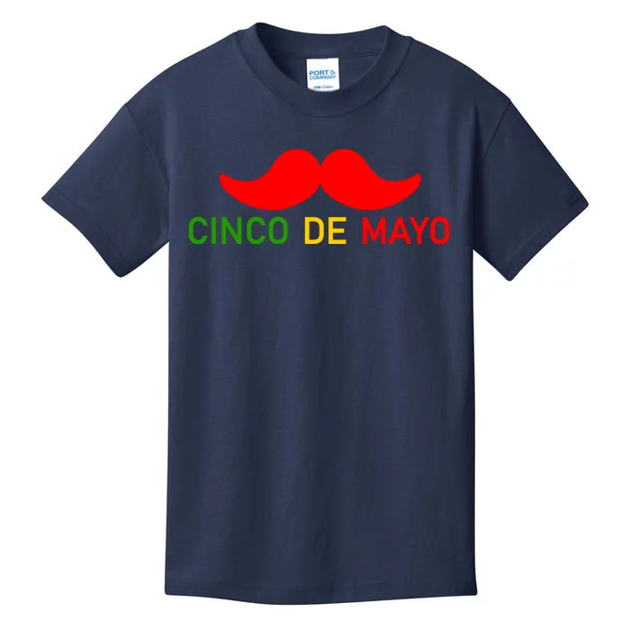 Cinco De Mayo Mustache Fiesta Kids T-Shirt