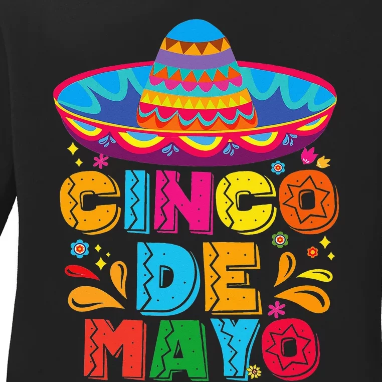 Cinco De Mayo Fiesta Surprise Camisa 5 De Mayo Ladies Long Sleeve Shirt