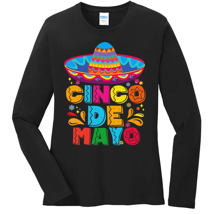 Cinco De Mayo Fiesta Surprise Camisa 5 De Mayo Ladies Long Sleeve Shirt