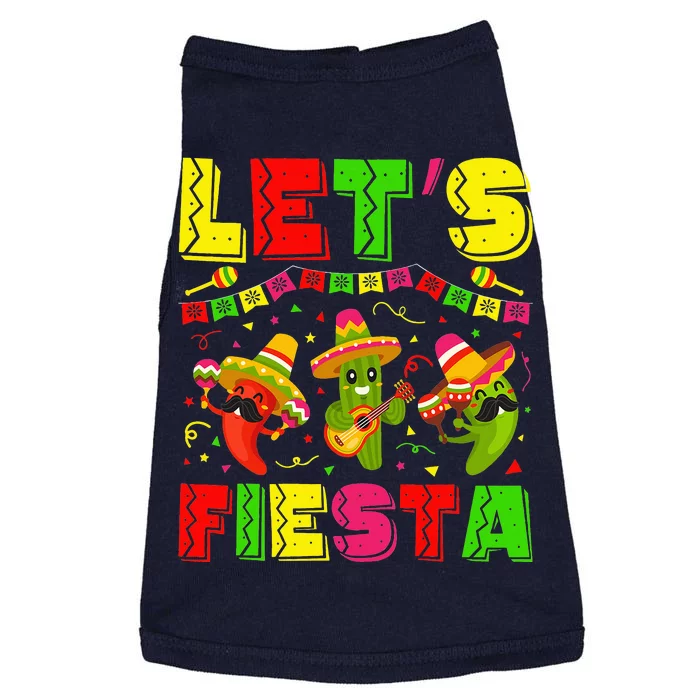 Cinco De Mayo Lets Fiesta Squad 5 De Mayo Mexican Fiesta Doggie Tank