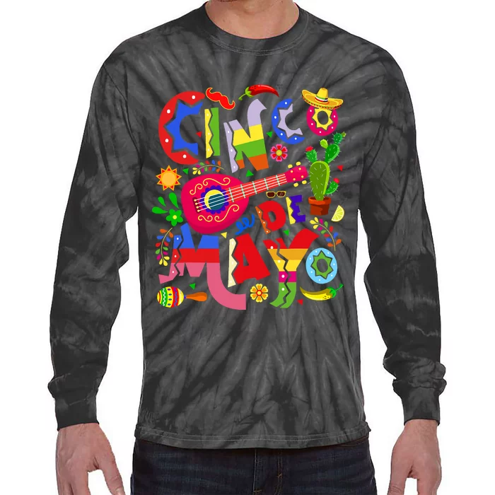 Cinco De Mayo Mexican Fiesta 5 De Mayo Tie-Dye Long Sleeve Shirt