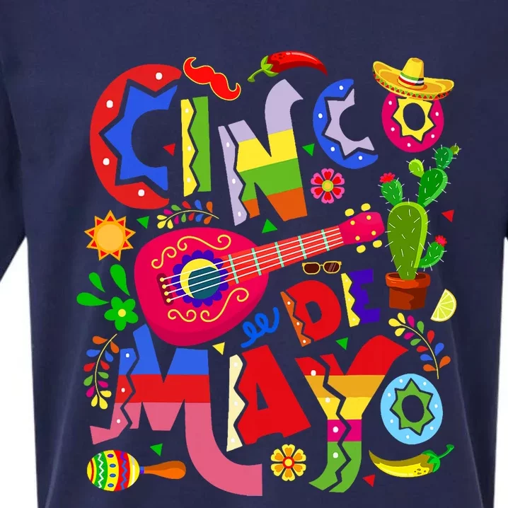 Cinco De Mayo Mexican Fiesta 5 De Mayo Sueded Cloud Jersey T-Shirt