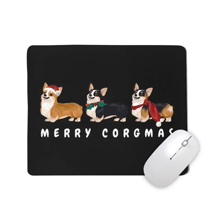 Corgi Dog Merry Corgmas Santa Corgi Ugly Christmas Sweater Mousepad