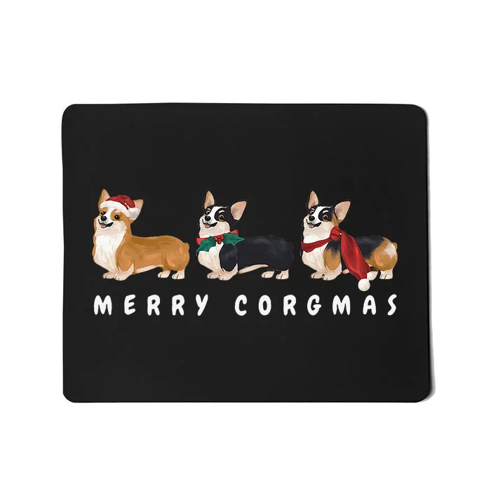 Corgi Dog Merry Corgmas Santa Corgi Ugly Christmas Sweater Mousepad