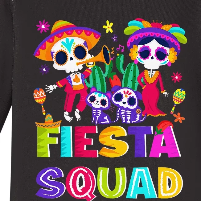 cinco de mayo fiesta squad let´s celebrate Mexican Baby Long Sleeve Bodysuit