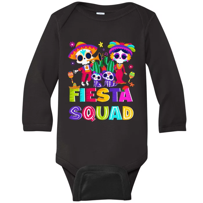 cinco de mayo fiesta squad let´s celebrate Mexican Baby Long Sleeve Bodysuit