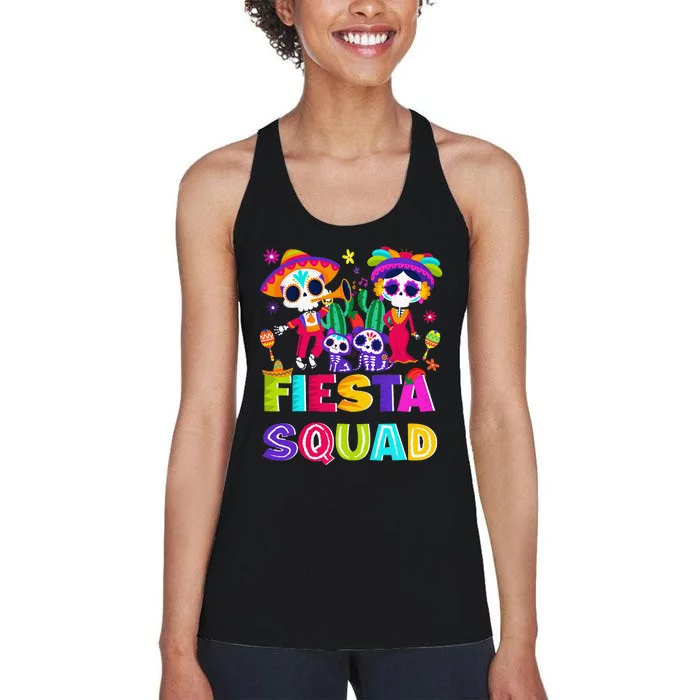 cinco de mayo fiesta squad let´s celebrate Mexican Women's Racerback Tank