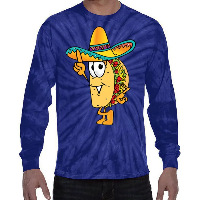 Cinco De Mayo Taco Tie-Dye Long Sleeve Shirt