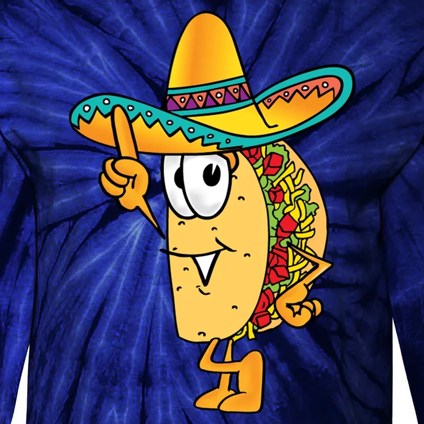 Cinco De Mayo Taco Tie-Dye Long Sleeve Shirt