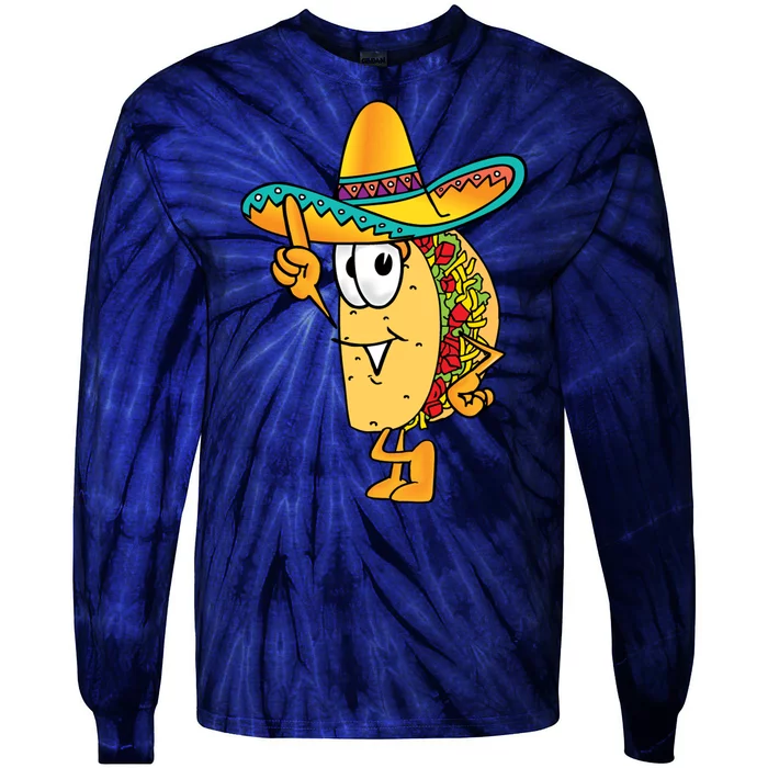 Cinco De Mayo Taco Tie-Dye Long Sleeve Shirt