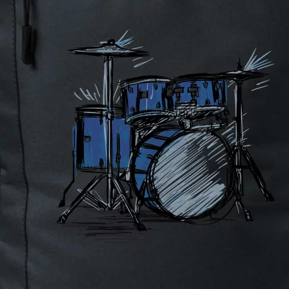 Cool Drummer Music Design Featuring A Sketch Of A Drum Kit Gift Daily Commute Backpack