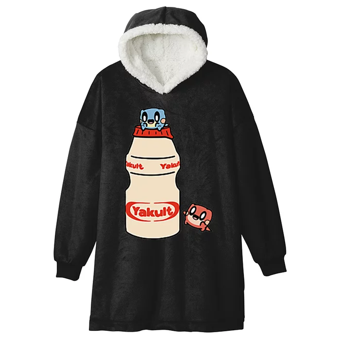 Cute Dinobean Milk Beverage Yogurt Yakult Bibi Keet Hooded Wearable Blanket