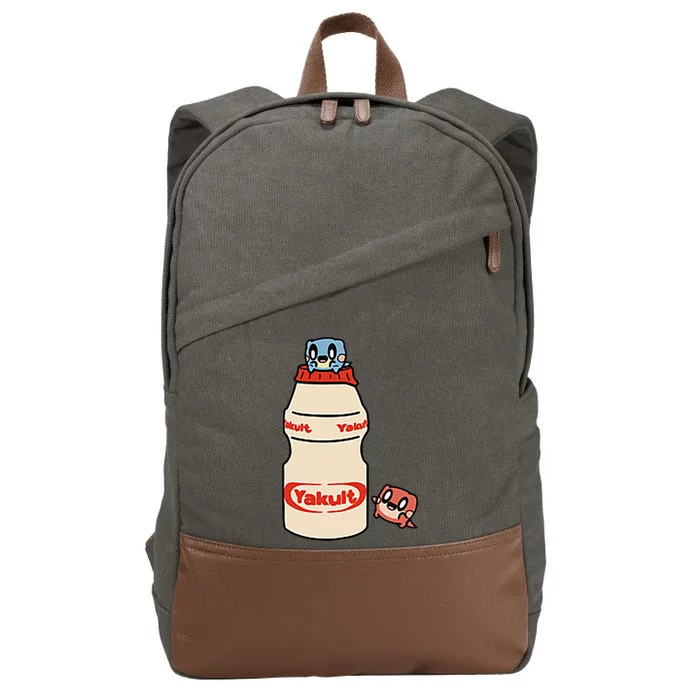 Cute Dinobean Milk Beverage Yogurt Yakult Bibi Keet Cotton Canvas Backpack