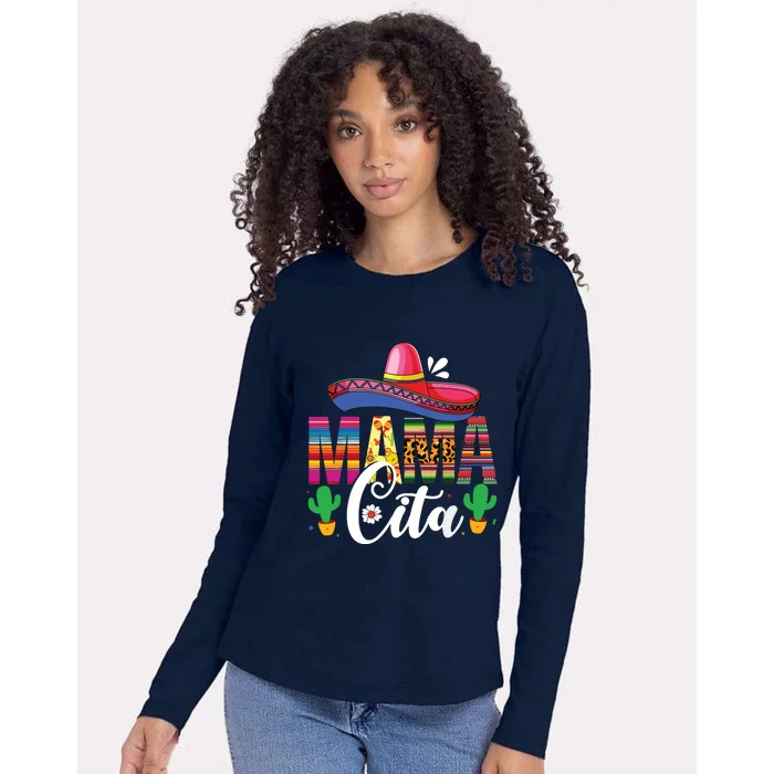 Cinco De Mayo Mamacita Flower Mama Cita Mexican Gift Womens Cotton Relaxed Long Sleeve T-Shirt