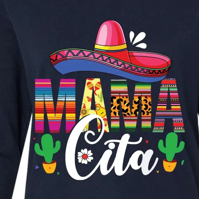 Cinco De Mayo Mamacita Flower Mama Cita Mexican Gift Womens Cotton Relaxed Long Sleeve T-Shirt