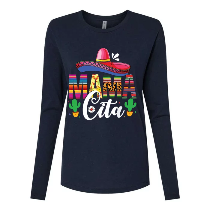 Cinco De Mayo Mamacita Flower Mama Cita Mexican Gift Womens Cotton Relaxed Long Sleeve T-Shirt