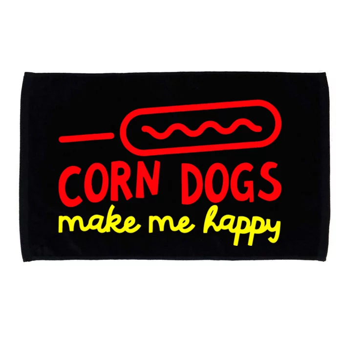 Corn Dogs Make Me Happy Microfiber Hand Towel