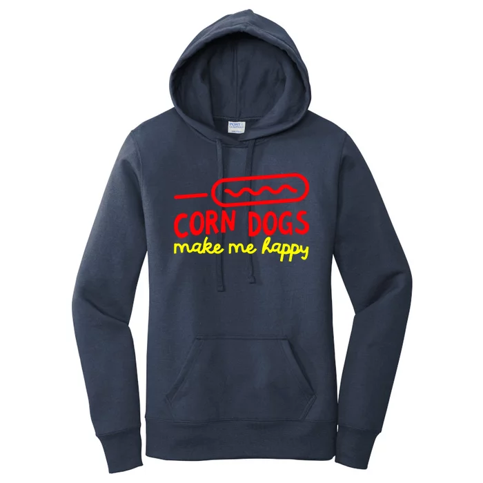 Corn Dogs Make Me Happy Women's Pullover Hoodie