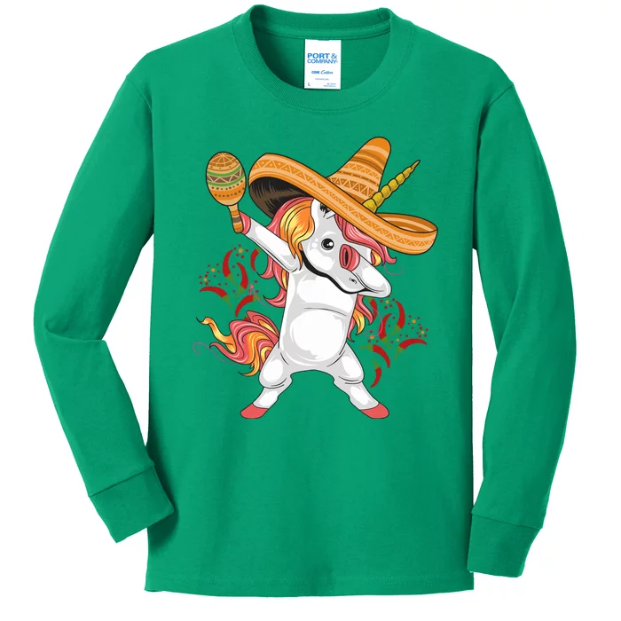 Cinco De Mayo Unicorn Fiesta Kids Long Sleeve Shirt