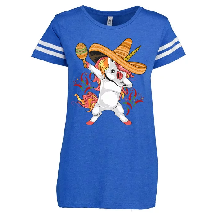 Cinco De Mayo Unicorn Fiesta Enza Ladies Jersey Football T-Shirt