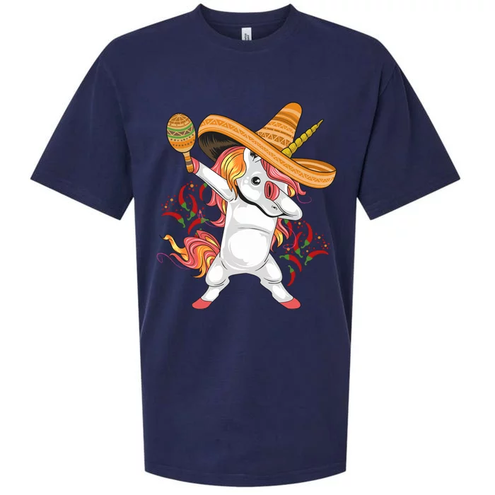 Cinco De Mayo Unicorn Fiesta Sueded Cloud Jersey T-Shirt