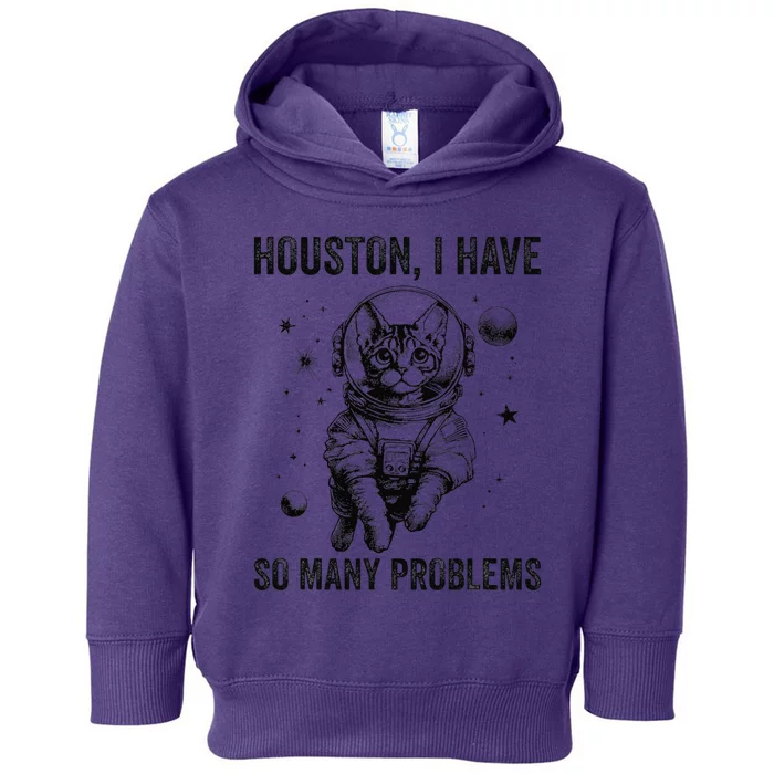 Cat Dad Mom Space Houston Problem Devon Rex Toddler Hoodie