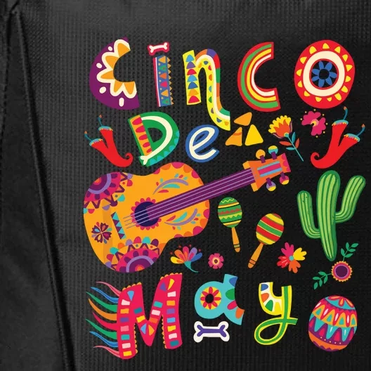 Cinco De Mayo Mexican Fiesta Cool Guitar Cactus City Backpack