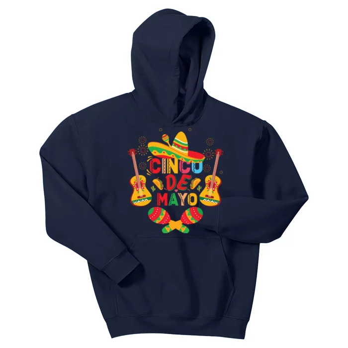 Cinco De Mayo Mexican Guitar Cactus For Men Women Boy Girl Kids Hoodie