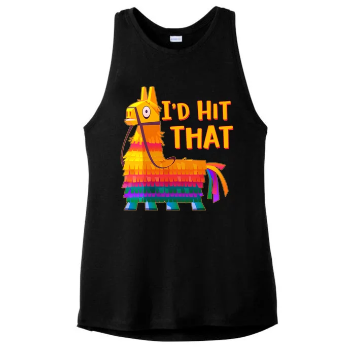 Cinco De Mayo Pinata I'd Hit That Ladies Tri-Blend Wicking Tank