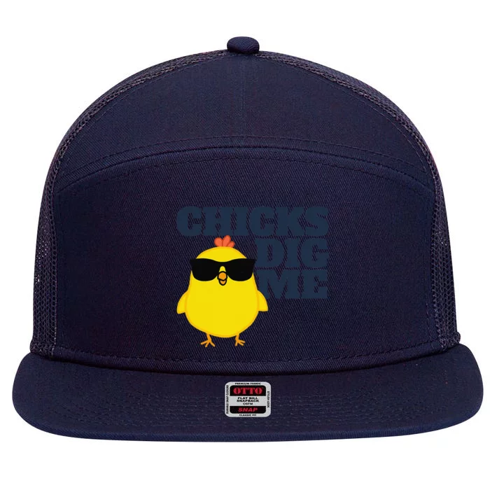 Chicks Dig Me 7 Panel Mesh Trucker Snapback Hat