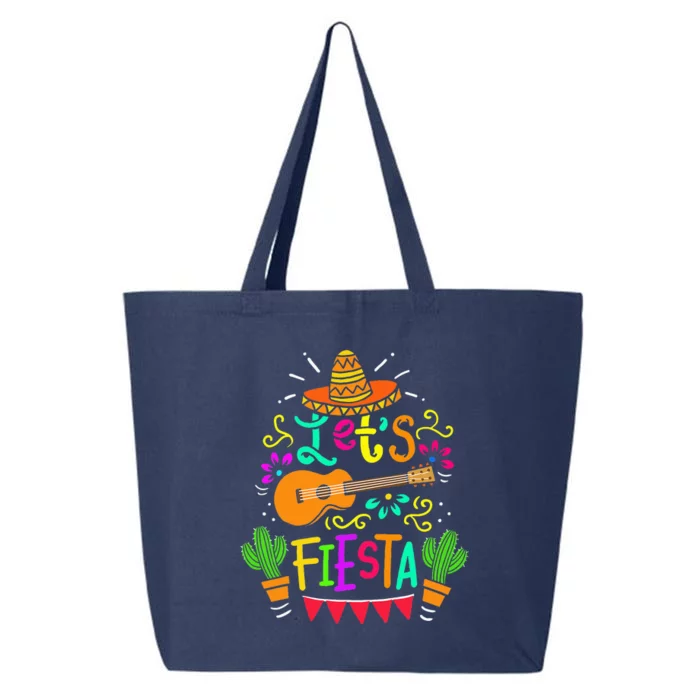 Cinco De Mayo Mexican Guitar Cactus 25L Jumbo Tote