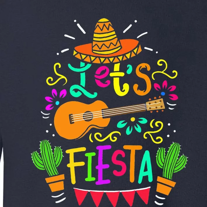 Cinco De Mayo Mexican Guitar Cactus Toddler Sweatshirt