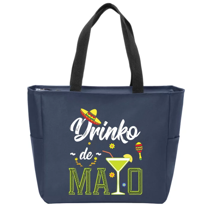 Cinco De Mayo Shirts Drinko De Mayo Fiesta Mexican Party Zip Tote Bag